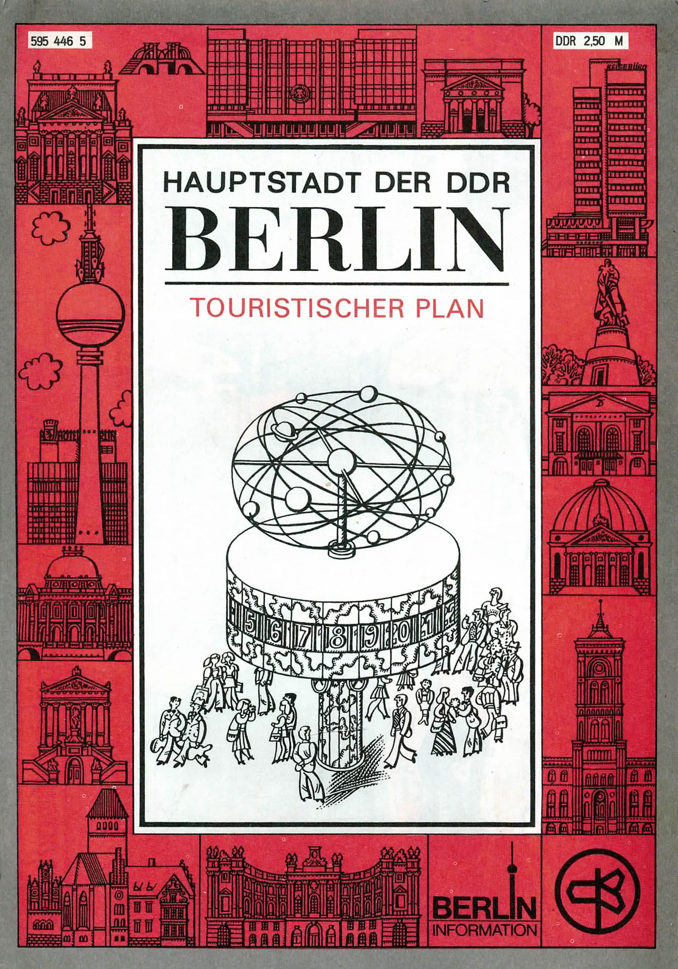 Hauptstadt der DDR - BERLIN - Touristischer Plan